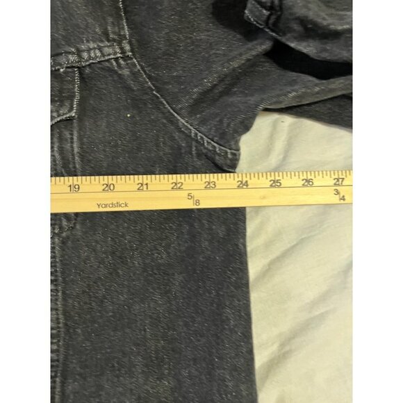 Levis Premium Denim Jacket Womens XL Snap Buttons Unique Colorful Logo Black - Picture 13 of 13